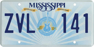 MS license plate ZVL141