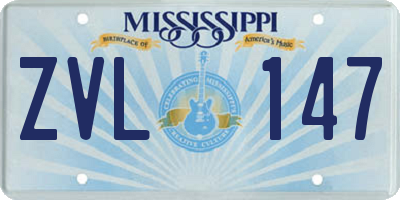 MS license plate ZVL147