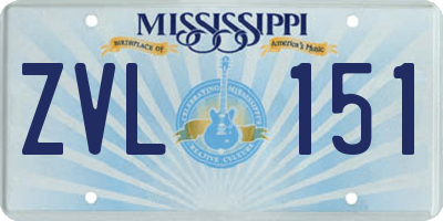MS license plate ZVL151