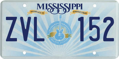 MS license plate ZVL152