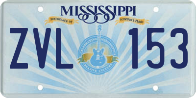 MS license plate ZVL153