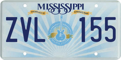 MS license plate ZVL155