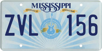 MS license plate ZVL156