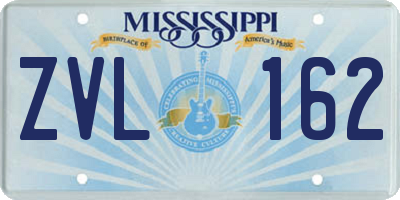MS license plate ZVL162