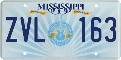 MS license plate ZVL163