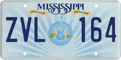MS license plate ZVL164