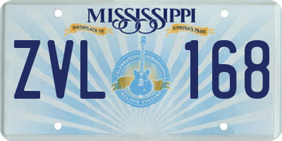 MS license plate ZVL168