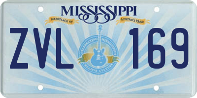 MS license plate ZVL169