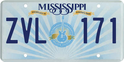 MS license plate ZVL171