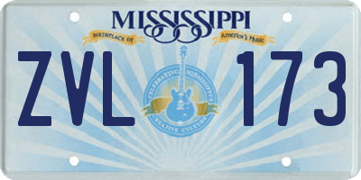 MS license plate ZVL173