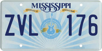 MS license plate ZVL176