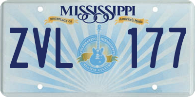MS license plate ZVL177