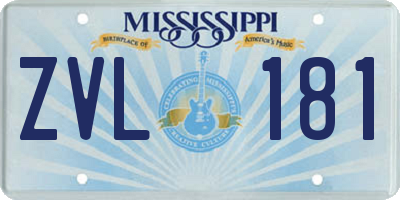 MS license plate ZVL181