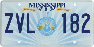 MS license plate ZVL182