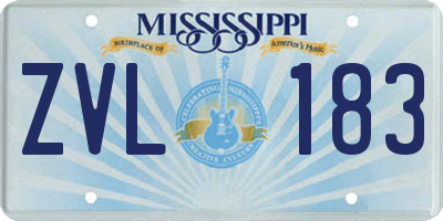 MS license plate ZVL183