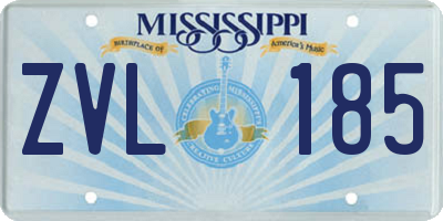MS license plate ZVL185