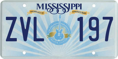 MS license plate ZVL197
