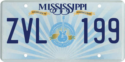 MS license plate ZVL199