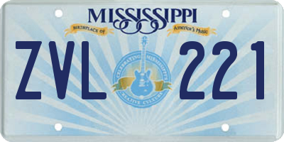 MS license plate ZVL221