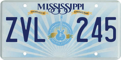 MS license plate ZVL245