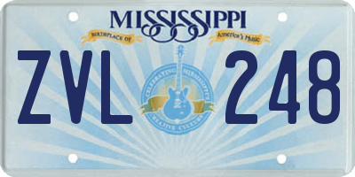MS license plate ZVL248