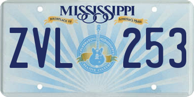 MS license plate ZVL253