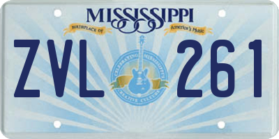 MS license plate ZVL261