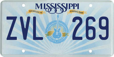 MS license plate ZVL269