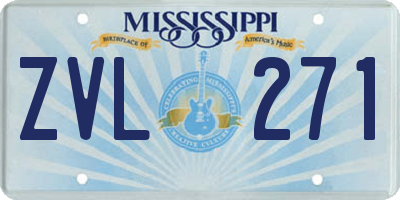 MS license plate ZVL271