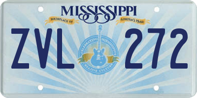 MS license plate ZVL272