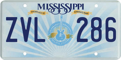MS license plate ZVL286