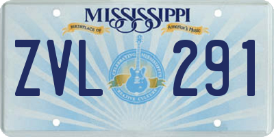 MS license plate ZVL291