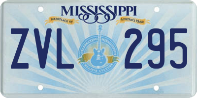 MS license plate ZVL295
