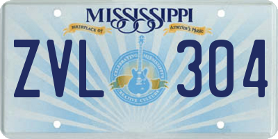 MS license plate ZVL304