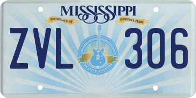 MS license plate ZVL306