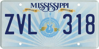 MS license plate ZVL318
