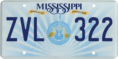 MS license plate ZVL322
