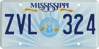 MS license plate ZVL324
