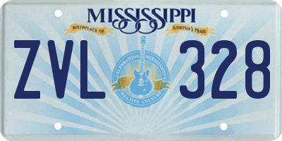 MS license plate ZVL328