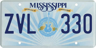 MS license plate ZVL330