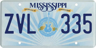 MS license plate ZVL335