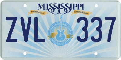MS license plate ZVL337