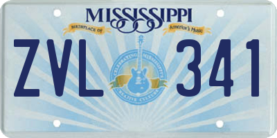 MS license plate ZVL341