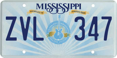 MS license plate ZVL347