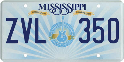 MS license plate ZVL350