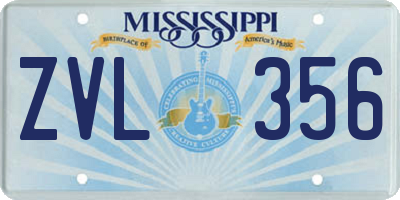 MS license plate ZVL356