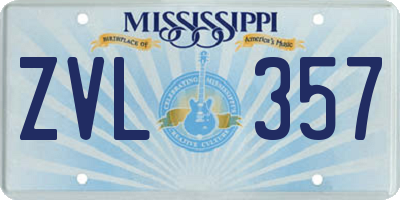 MS license plate ZVL357
