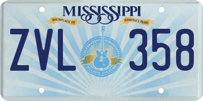 MS license plate ZVL358