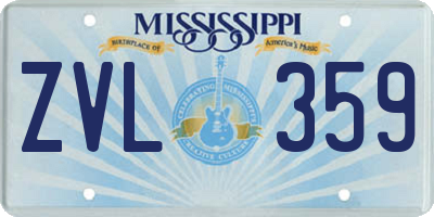 MS license plate ZVL359