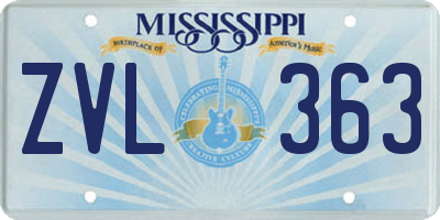 MS license plate ZVL363